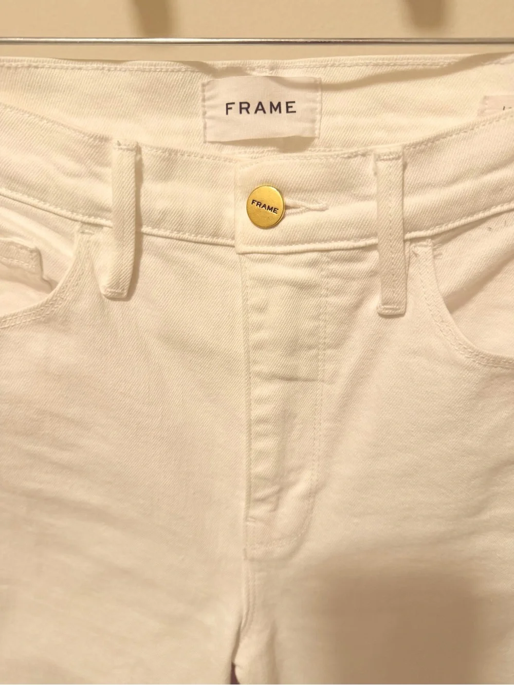 FRAME Le Sylvie Kick Boot Jeans Women’s Size 28 White Cotton - Picture 2 of 11
